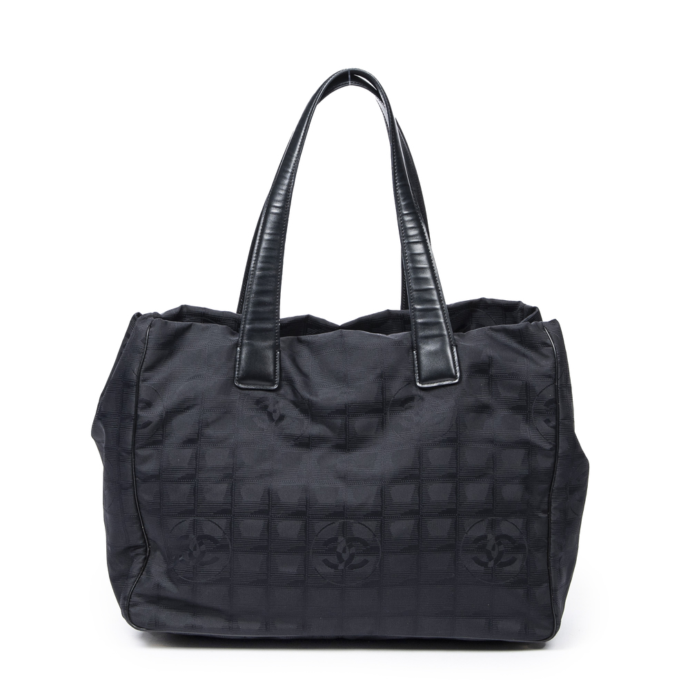 Chanel Travel Line Tote   in Black Travel Line Nylon Canvas